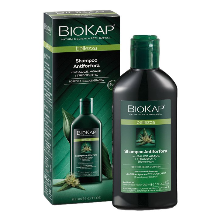 Biokap Bellezza Shampoo Antiforfora con Tricobiotic Sebo e Prurito 200 ml - Biokap