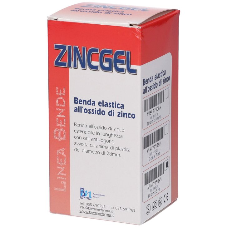 Alegro Zincgel Benda Elastica Medicata con Ossido di Zinco 10 cm x 5 m 1 Pezzo - Move & Find Solutions