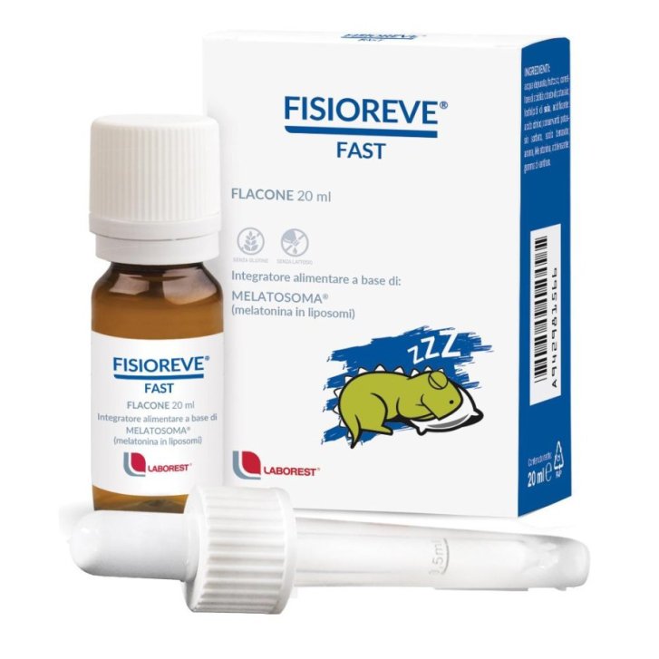 Fisioreve Fast Integratore Sonno Melatonina in Liposomi Gocce Orali Senza Glutine e Lattosio 20ml - Uriach Italy