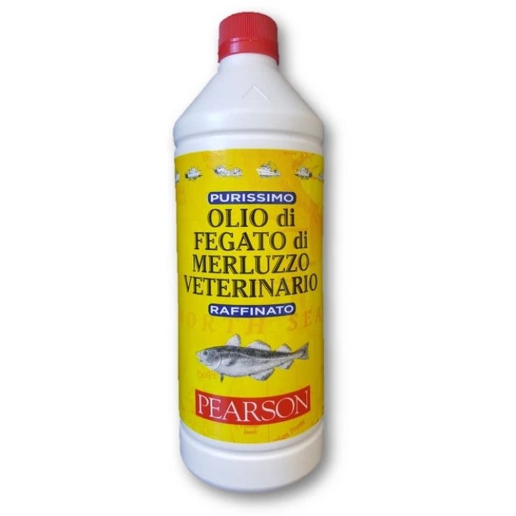 Olio di Fegato di Merluzzo Mangime Complementare Veterinario con Vitamina A D3 ed E 1 Litro - Guglielmo Pearson Olio di Fegato di Merluzzo Mangime Complementare Veterinario con Vitamina A D3 ed E 1 Litro - Guglielmo Pearson