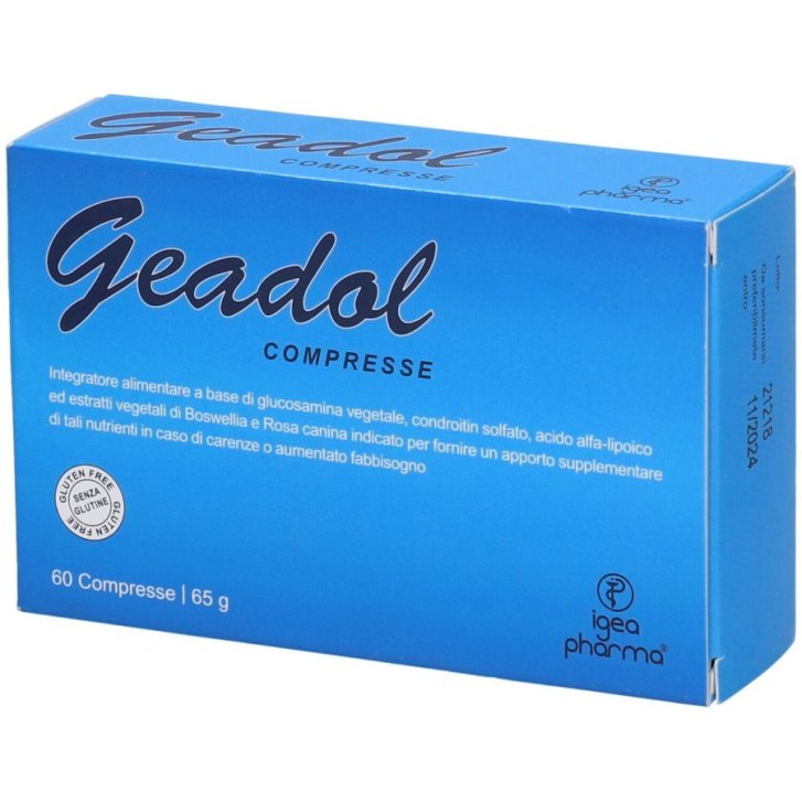 Geadol Integratore Articolare con Glucosamina Condroitina MSM Boswellia e Rosa Canina 60 Compresse - Igea Pharma