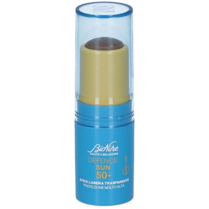 Defence Sun Stick Labbra Trasparente Solare SPF 50+ Resistente all\'Acqua 4,5 ml - Bionike