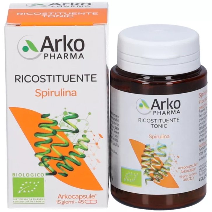 Arkocps Spirulina Integratore Ricostituente con Proteine Capsule Vegetali 45 Capsule - Arkopharma Arkocps Spirulina Integratore Ricostituente con Proteine Capsule Vegetali 45 Capsule - Arkopharma