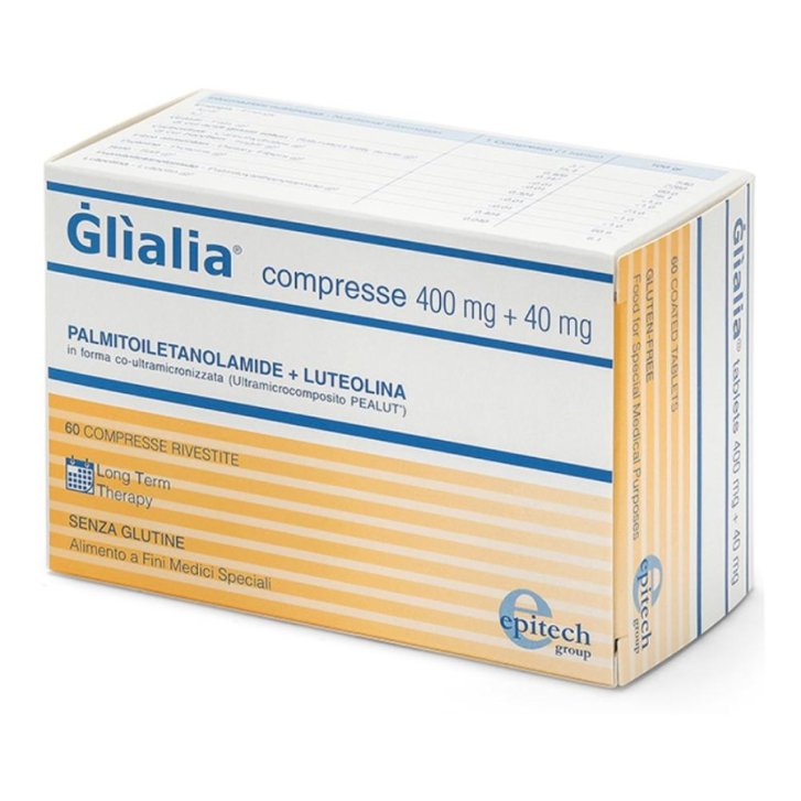 Glialia Alimento a Fini Medici Speciali con Palmitoiletanolamide e Luteolina 60 Compresse Rivestite - Epitech Group Glialia Alimento a Fini Medici Speciali con Palmitoiletanolamide e Luteolina 60 Compresse Rivestite - Epitech Group