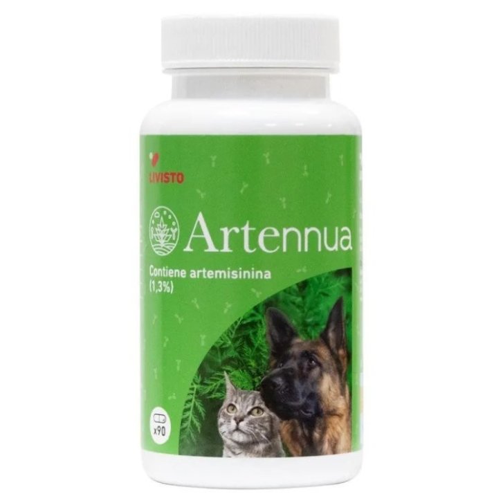 Artennua Alimento Complementare per Cani e Gatti con Artemisia annua 90 Capsule - Industria Italiana Integr. Trei Artennua Alimento Complementare per Cani e Gatti con Artemisia annua 90 Capsule - Industria Italiana Integr. Trei