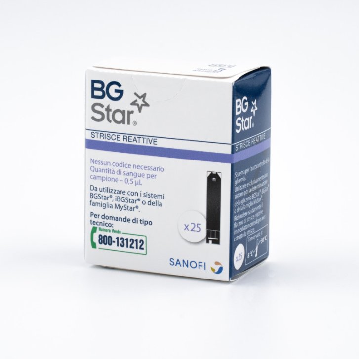 BGStar Strisce Reattive per Misurazione Glicemia Dispositivo Medico 25 Pezzi - BGStar BGStar Strisce Reattive per Misurazione Glicemia Dispositivo Medico 25 Pezzi - BGStar
