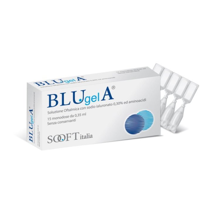 Blu Gel A Monodose Gocce Oculari Sostituto Lacrimale con Acido Ialuronico Senza Conservanti 15 Flaconcini x 0,35 ml - Sooft Blu Gel A Monodose Gocce Oculari Sostituto Lacrimale con Acido Ialuronico Senza Conservanti 15 Flaconcini x 0,35 ml - Sooft