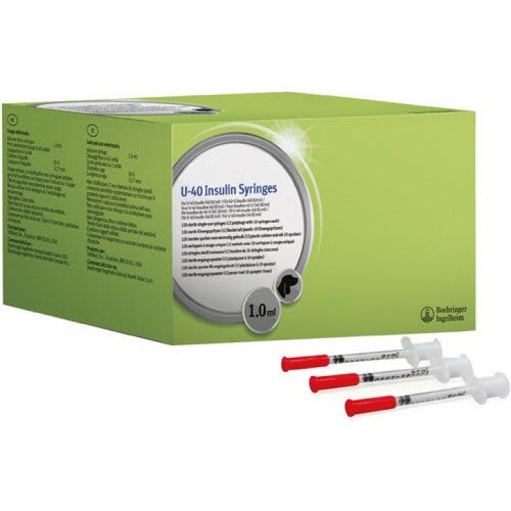 Prozinc Siringhe Insulina U-40 Uso Veterinario 1ml 120 Pezzi - Boehringer Ingelheim
