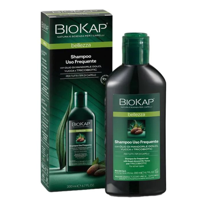 Biokap Bellezza Shampoo Uso Frequente con Tricobiotic per Tutti i Tipi di Capelli 200ml - BIOKAP