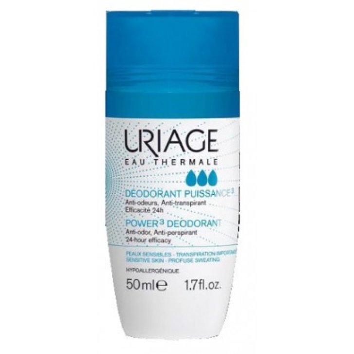 Uriage Power 3 Deodorante Roll-On Anti-Odore e Anti-Traspirante 24h per Pelli Sensibili 50ml - Uriage