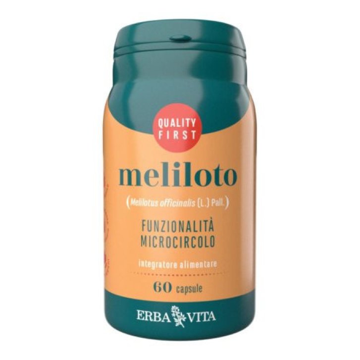 Meliloto Integratore Microcircolo e Drenaggio Liquidi Vegan Senza Glutine 60 Capsule - Erba Vita