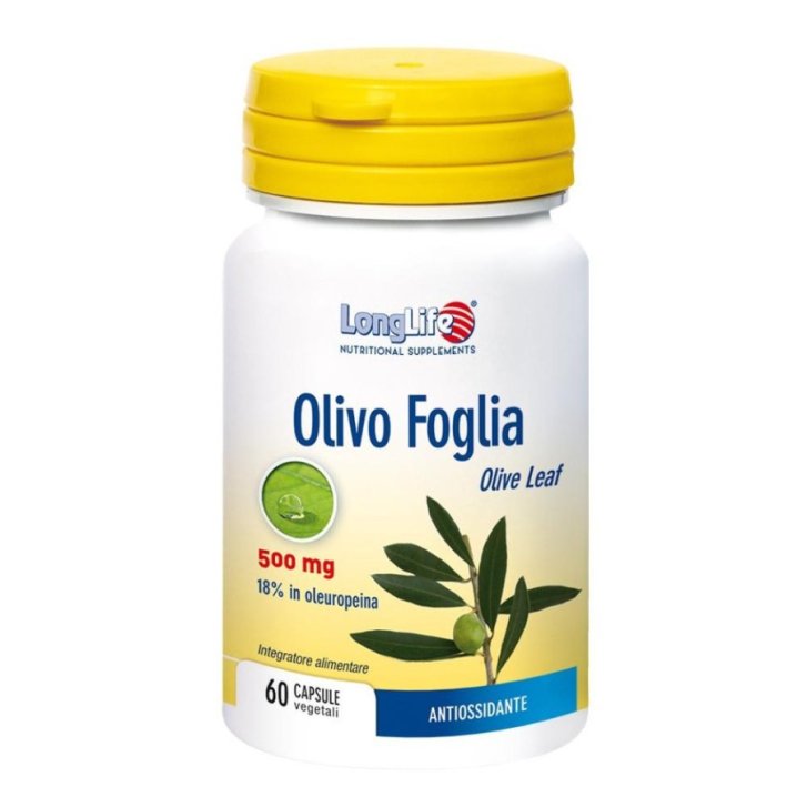 Olivo Foglia Integratore Pressione Arteriosa e Antiossidante 500mg 60 Capsule - LongLife Olivo Foglia Integratore Pressione Arteriosa e Antiossidante 500mg 60 Capsule - LongLife
