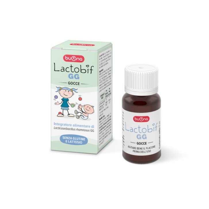 Lactobif GG Integratore Probiotici Fermenti Lattici per Lattanti e Bambini Senza Glutine e Lattosio Gocce 5 ml - Buona