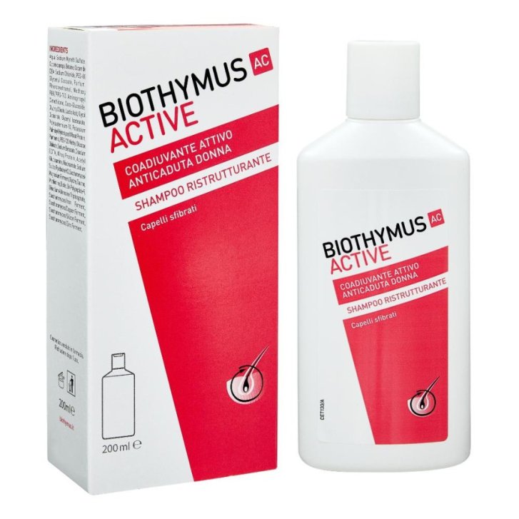 Biothymus AC Active Shampoo Ristrutturante Anticaduta Capelli Fragili e Sfibrati Donna 200 ml - Biothymus