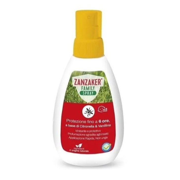 Zanzaker Family Spray Antizanzare con Citronella e Vanillina 100 ml - Schwabe Pharma Italia Srl