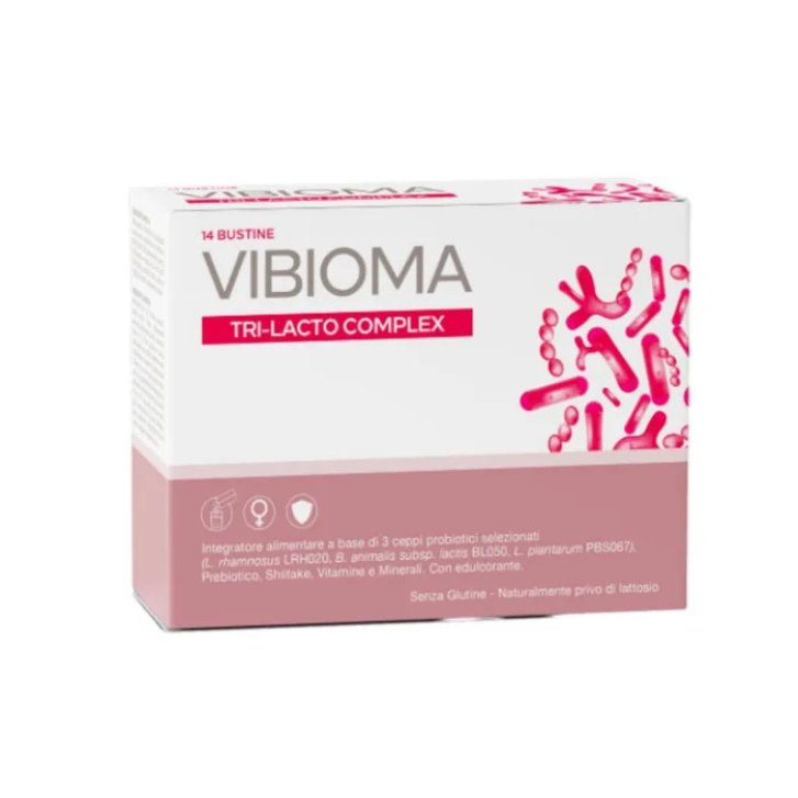 Vibioma Tri-Lacto Complex Integratore Probiotico per Microbiota Vaginale con Vitamine e Minerali 14 Bustine - Istituto Ganassini