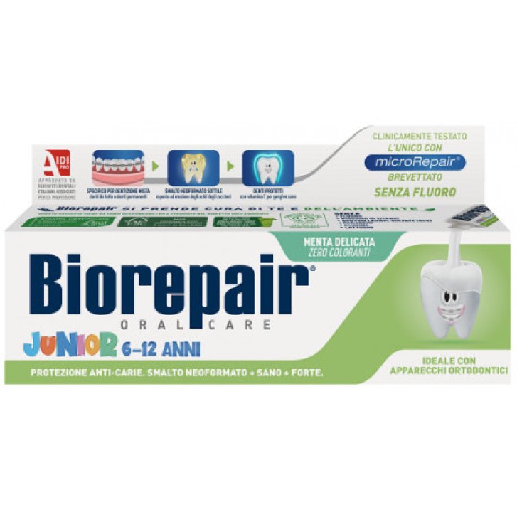 Biorepair Junior Dentifricio Bambini 6-12 Anni con microRepair e Vitamina E 75ml - Biorepair