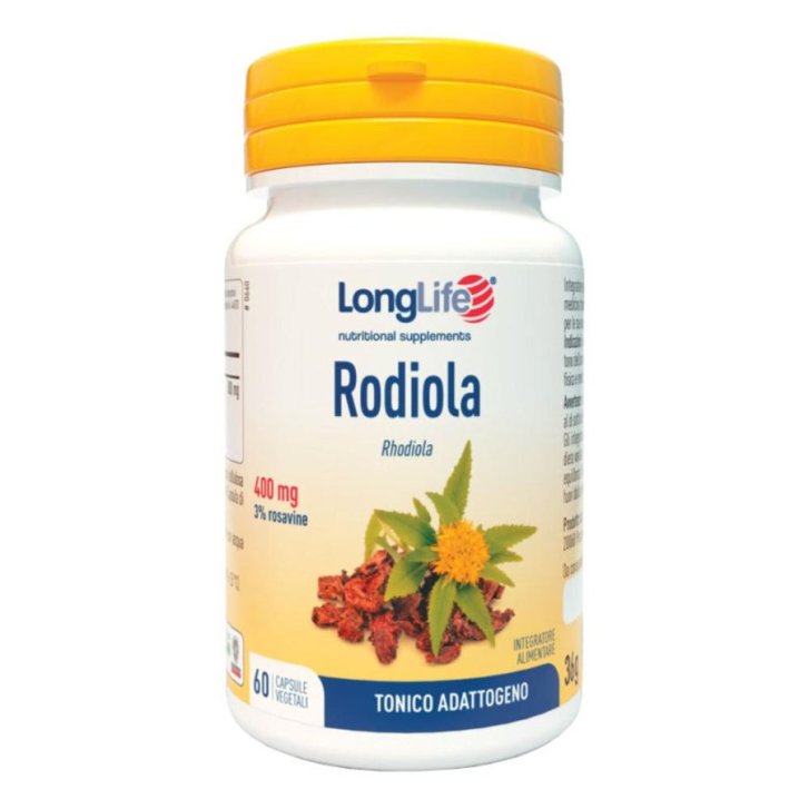 Rodiola 3% Rosavine Integratore Tono dell\'Umore e Stanchezza 400mg 60 Capsule Vegetali - LongLife