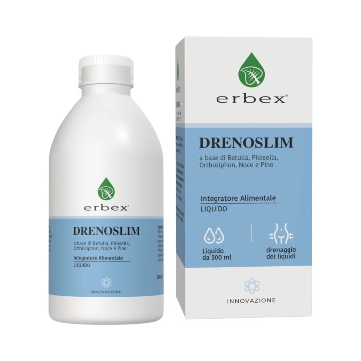 Drenoslim Integratore Drenante Liquido con Betulla Pilosella e Orthosiphon 300ml - Erbex