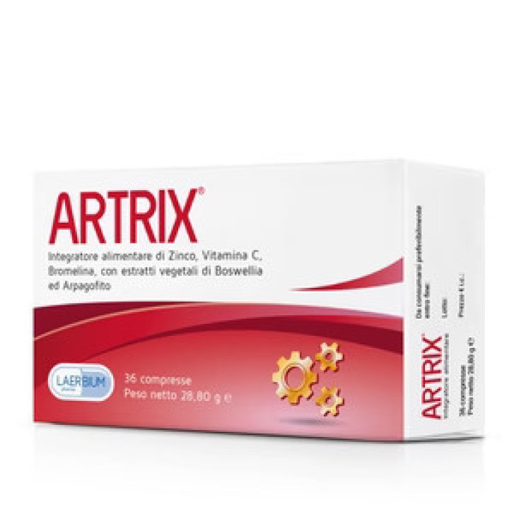 Artrix Integratore Articolazioni con Boswellia Arpagofito Vitamina C e Zinco 36 Compresse - Laerbium Pharma