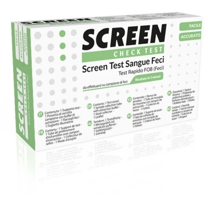 Screen Test FOB Dispositivo Medico Sangue Occulto nelle Feci Autodiagnostico 1 Pezzo - Screen Italia
