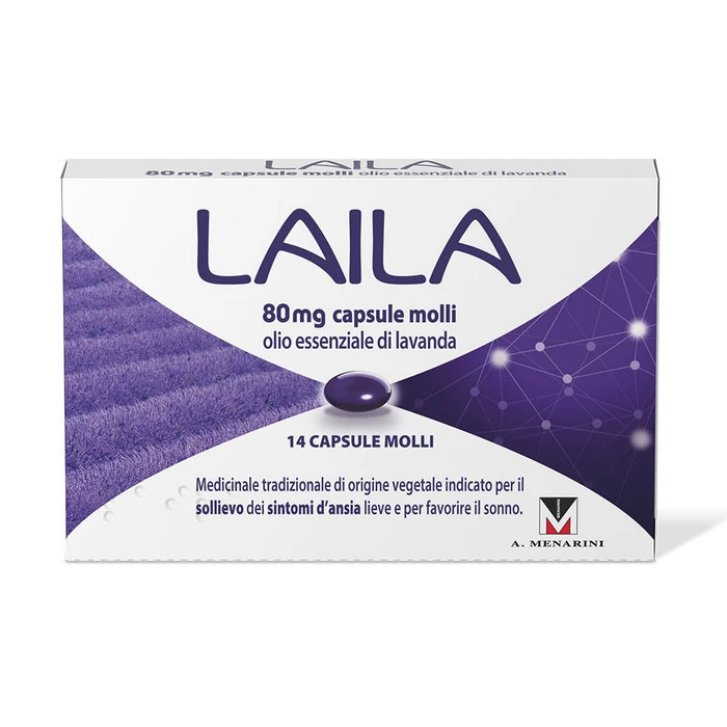 Laila Medicinale Capsule Molli Olio Essenziale di Lavanda Ansia Lieve e Sonno 14 Capsule - Dr. Willmar Schwabe