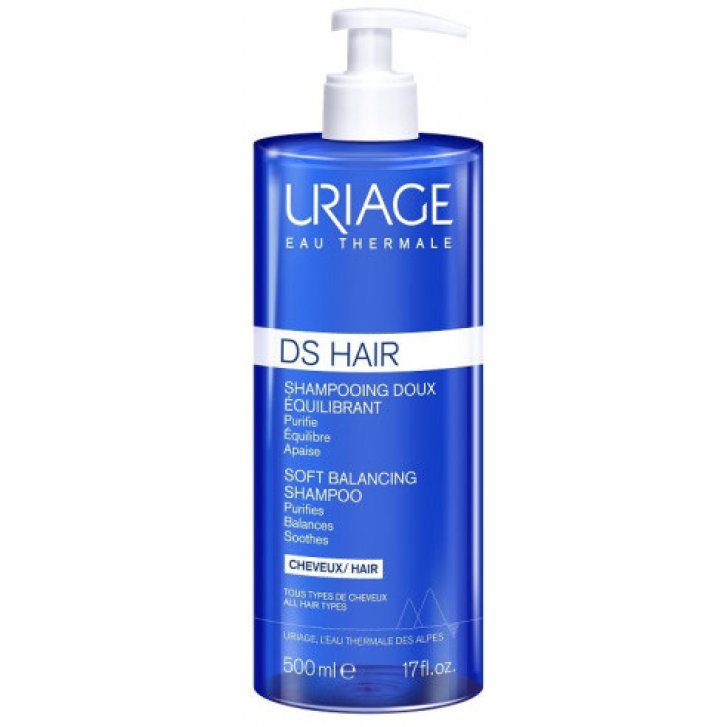 DS Hair Shampoo Delicato Riequilibrante Cuoio Capelluto con Acqua Termale e Piroctone Olamina 500ml - Uriage