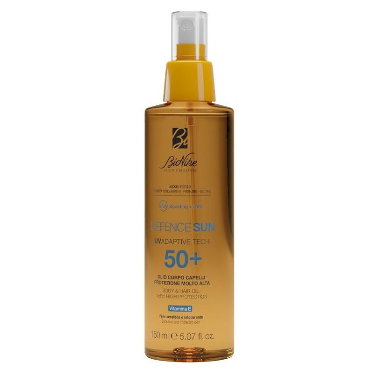 Defence Sun Olio Solare Spray SPF50+ Corpo e Capelli 150 ml - BioNike