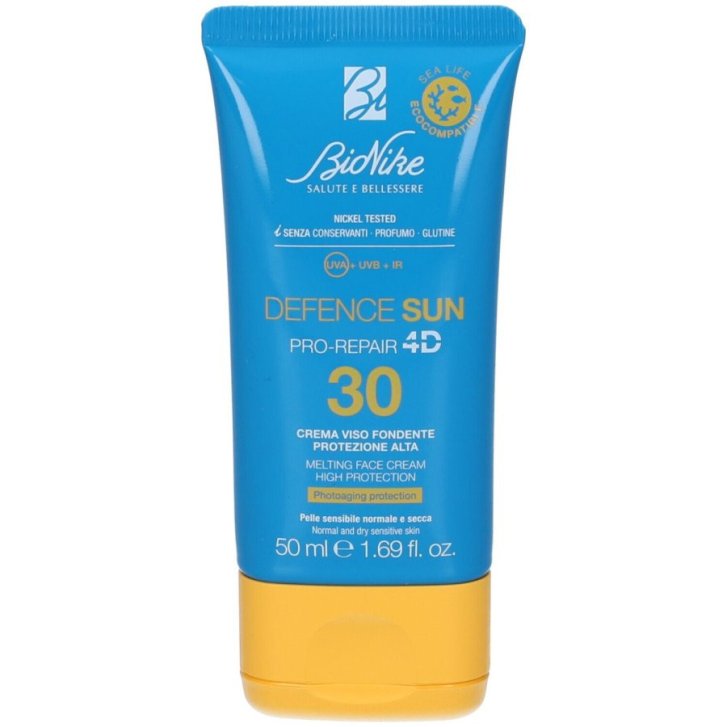 Defence Sun Crema Viso Fondente SPF30 Alta Protezione per Pelli Sensibili 50ml - Bionike