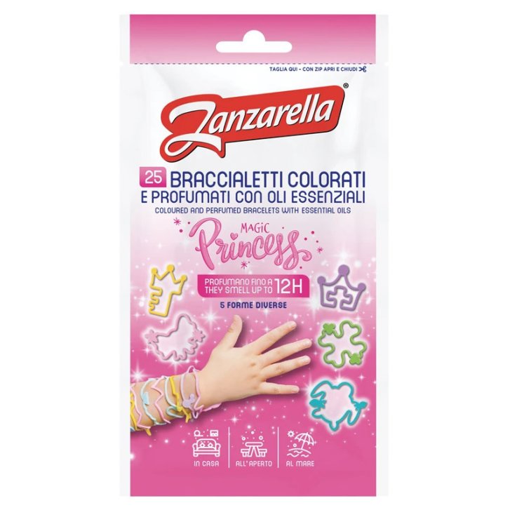 Zanzarella Braccialetti Antizanzare in Silicone Princess 30 Pezzi - Coswell