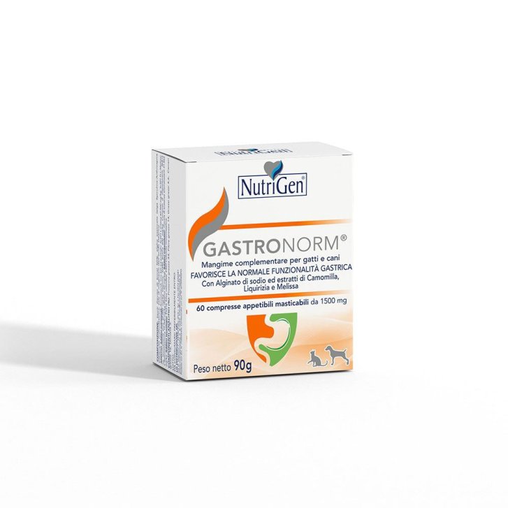 Gastronorm Mangime Complementare per Cani e Gatti con Camomilla Liquirizia e Melissa 32 Compresse Masticabili - Nutrigen