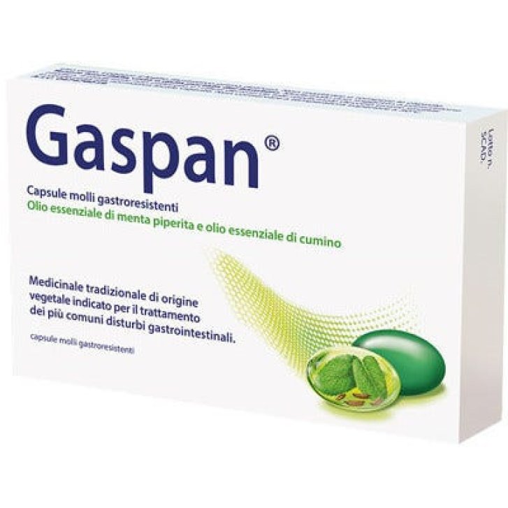GASPAN Medicinale Disturbi Gastrointestinali Menta Piperita e Cumino 28 Capsule Molli Gastroresistenti - Schwabe