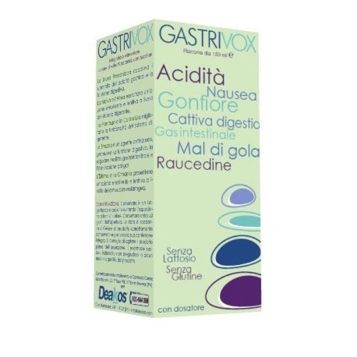 Gastrivox Integratore Digestivo con Estratti Botanici Malva Altea e Melatonina Senza Glutine e Lattosio 200ml - Deakos