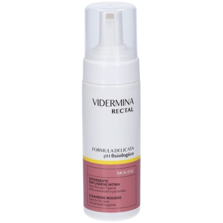 Vidermina Rectal Mousse Detergente Intimo per Igiene Anale e Perianale pH Fisiologico 165 ml - Vidermina