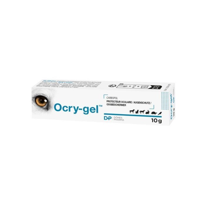 Ocry Gel Oculare Veterinario Protezione e Lubrificazione Corneale per Cani Gatti e Cavalli 10g - Domes Pharma