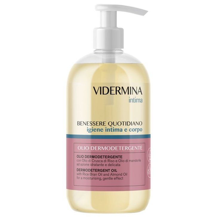 Vidermina Intima Olio Dermodetergente Corpo e Intimo con Olio di Crusca di Riso e Mandorle Dolci 500ml - Vidermina Vidermina Intima Olio Dermodetergente Corpo e Intimo con Olio di Crusca di Riso e Mandorle Dolci 500ml - Vidermina