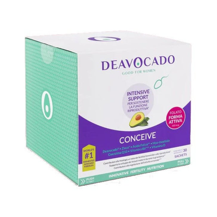 Deavocado Conceive Integratore Fertilità con Myo-inositolo Zinco e Acido Folico 30 Bustine - Pecten Group