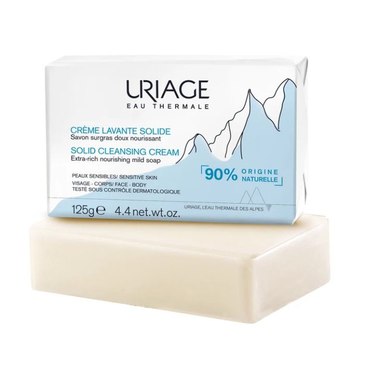 Uriage Crema Lavante Solida 2in1 Detergente e Nutriente Viso e Corpo per Pelli Sensibili 125g - Uriage