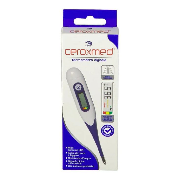 Ceroxmed Termometro Digitale Punta Flessibile Senza Mercurio 1 Pezzo - Ceroxmed