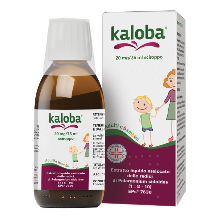 Kaloba Sciroppo Medicinale per Raffreddore con Estratto di Pelargonium Sidoides 100 ml - Kaloba