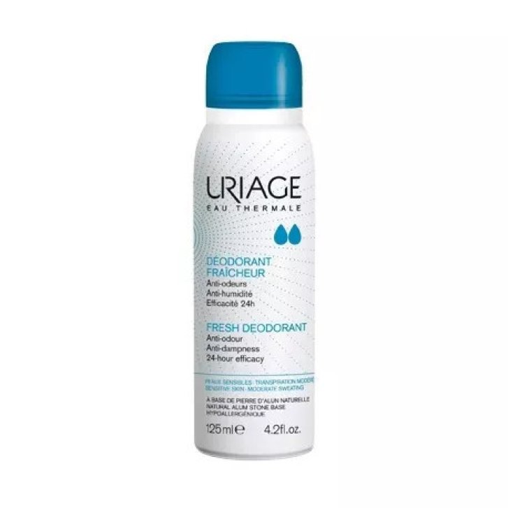 Deodorante Fraicheur Spray Ipoallergenico alla Pietra d\'Allume 24h 125 ml - Uriage
