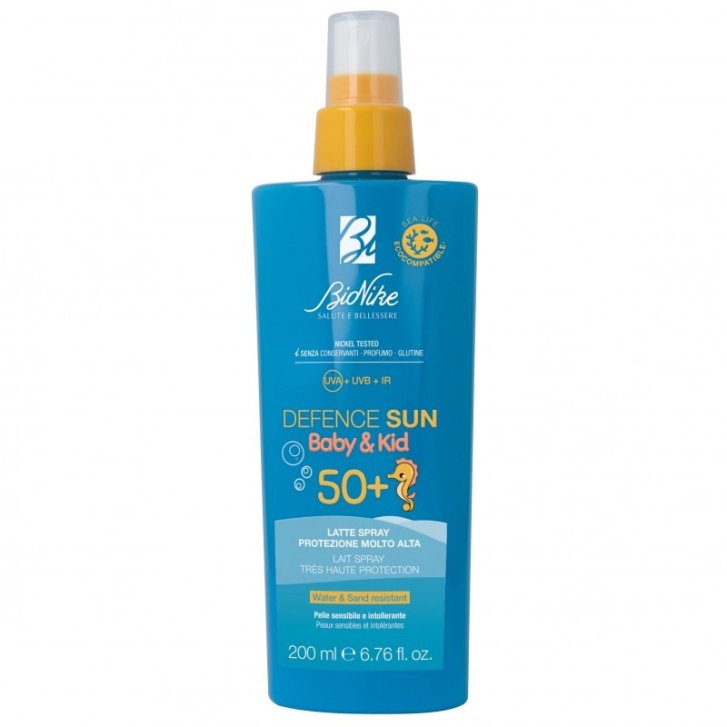 Bionike Defence Sun Baby&Kid SPF50+ Latte Spray Solare Protezione Molto Alta per Bambini 200ml - Bionike Bionike Defence Sun Baby&Kid SPF50+ Latte Spray Solare Protezione Molto Alta per Bambini 200ml - Bionike