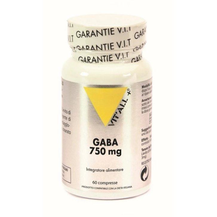 GABA 750mg Integratore per Rilassamento e Benessere Mentale 60 Compresse - VIT\'ALL+