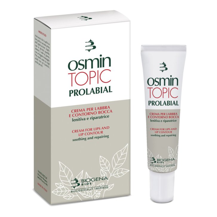 Osmin Topic Prolabial Crema Lenitiva Riparatrice per Labbra e Contorno Bocca 15ml - Biogena
