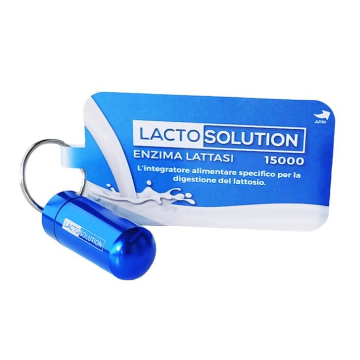 Lactosolution 15000 Integratore Enzima Lattasi 15.000 FCC per Digestione del Lattosio 15 Compresse - Nutras