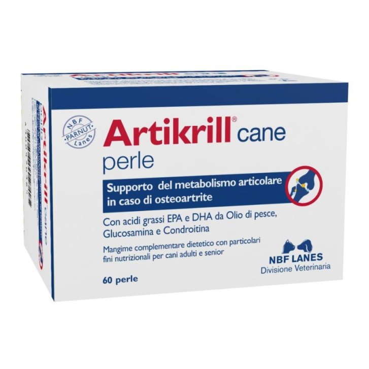 Artikrill Mangime Complementare per Cani con Omega-3 Glucosamina e Condroitin Solfato 60 Perle - N.B.F. Lanes