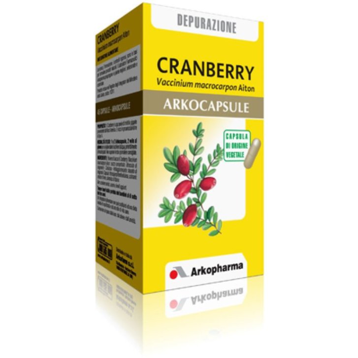 Arkocapsule Cranberry Integratore Drenante Vie Urinarie 45 Capsule - Arkofarm
