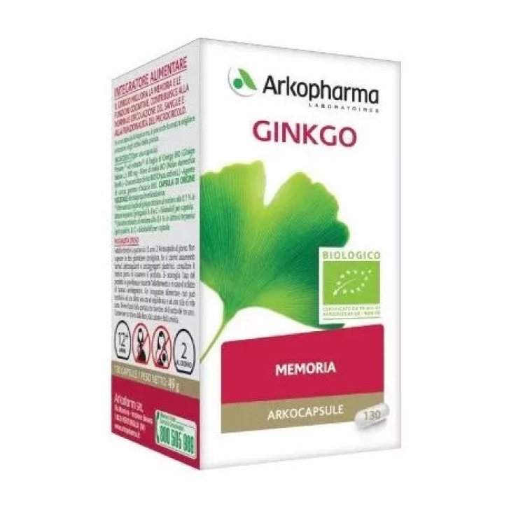 Arkocapsule Ginkgo Bio Integratore Memoria e Circolazione 45 Capsule - Arkofarm Arkocapsule Ginkgo Bio Integratore Memoria e Circolazione 45 Capsule - Arkofarm