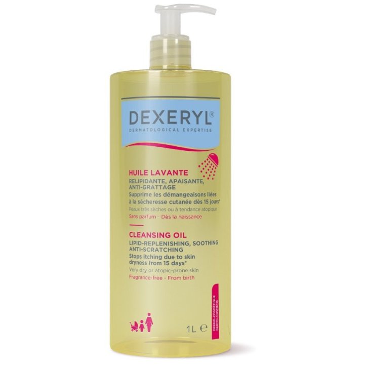 Dexeryl Olio Lavante Detergente per Pelle Secca e Atopica Senza Profumo 1000 ml - Pierre Fabre