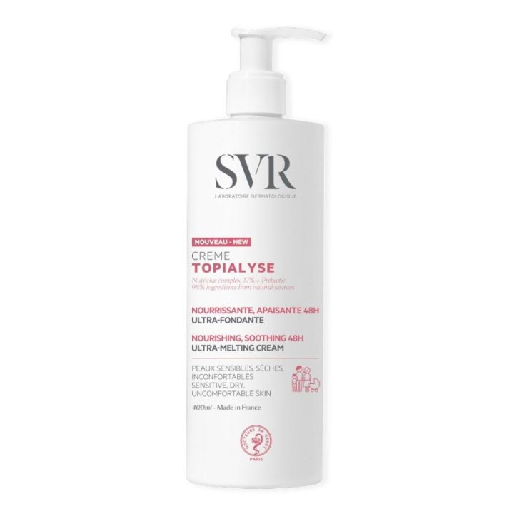 Topialyse Crema Emolliente Nutriente per Pelle Secca e Sensibile Viso e Corpo 400ml - SVR
